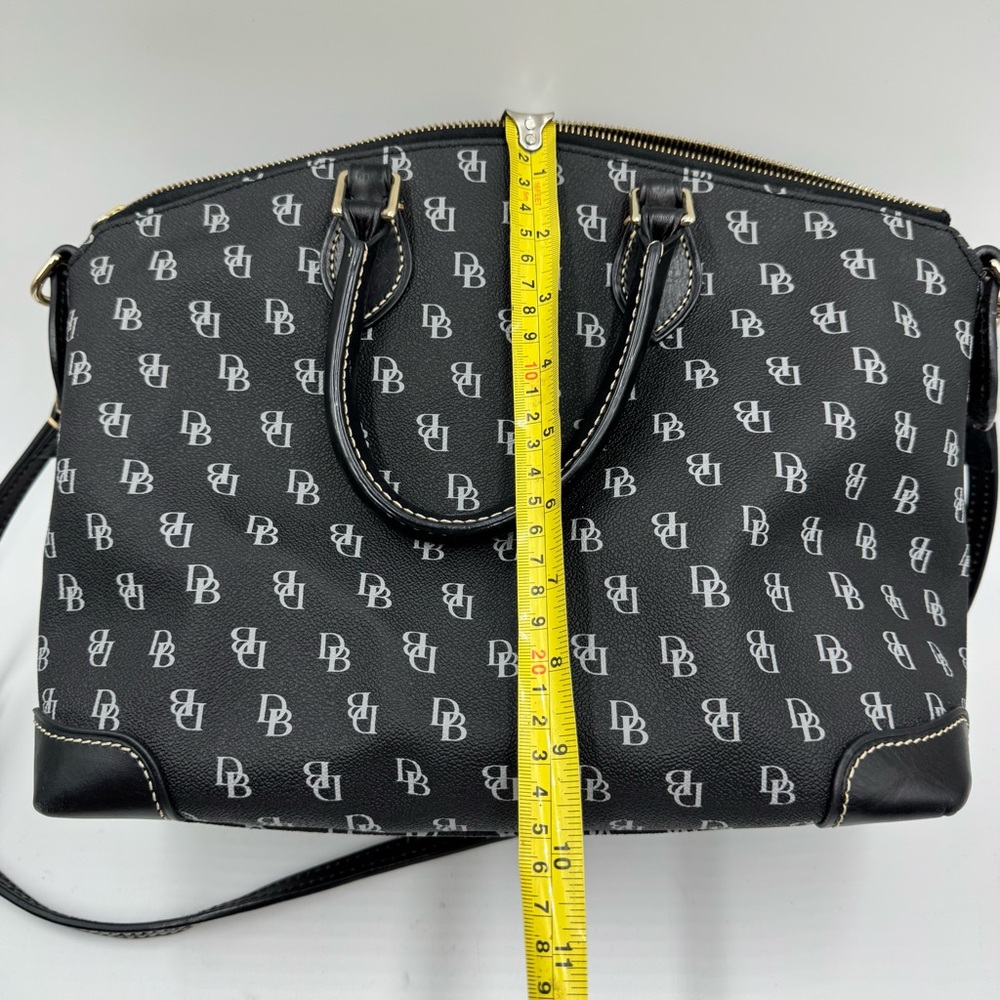 Dooney & Bourke Black and White Monogram Satchel - Picture 10 of 10